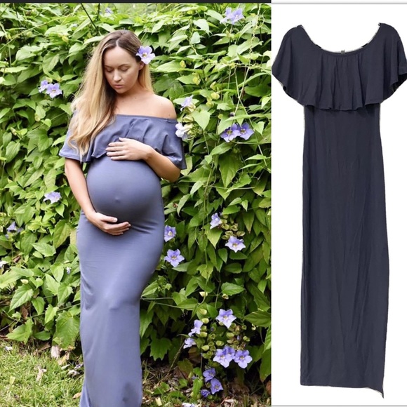 ASOS off the shoulder maxi dress